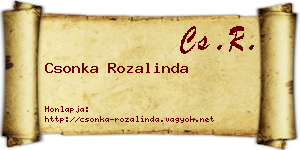 Csonka Rozalinda névjegykártya