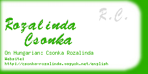 rozalinda csonka business card
